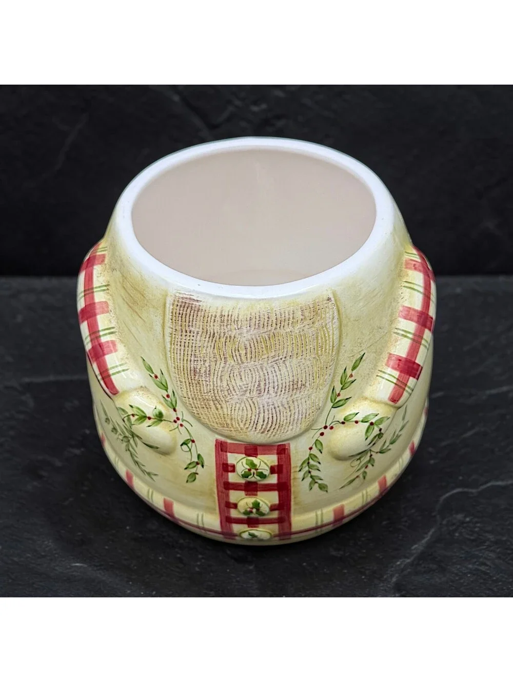 Large Vtg Laurie Gates Los Angeles Pottery Santa Cookie Jar Christmas Canister